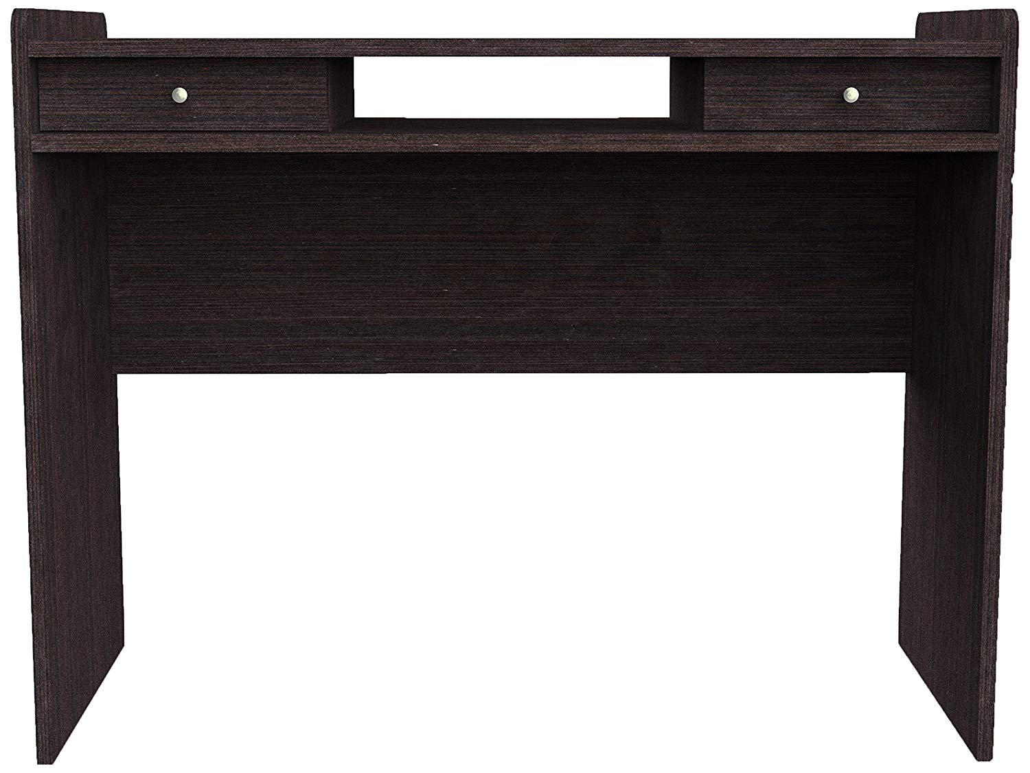 Furniture 247 Moderner Arbeitsplatz/ Heimbüro-Schreibtisch mit 2 verdeckten Schubladen - Schwarze Eiche (Black Oak)