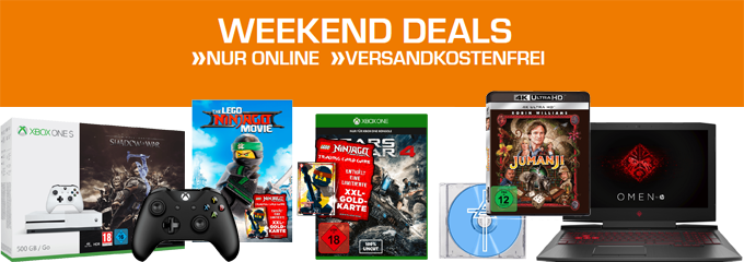 Saturn Entertainment Weekend Deals am 16.03.2018 - z. B. Xbox One X 1TB + 2. Controller + Sea of Thieves für 444€ 🎮