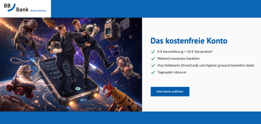 BBBank Girokonto eröffnen &amp; 50€ Startprämie erhalten 💸 kostenlose Kontoführung für alle unter 30 Jahren