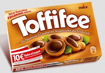 Noch geheim! 15€ Deutsche Bahn eCoupons von Toffifee ab September