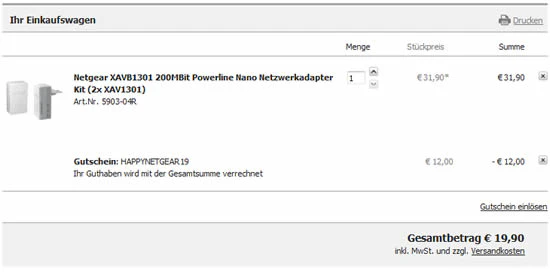 Netgear XAV1301 für 23€ im 2er Pack - Netzwerk aus der Steckdose