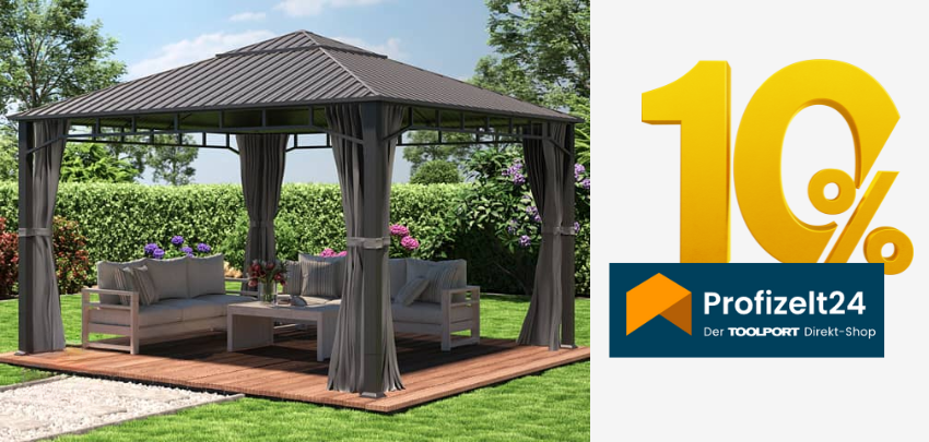 Partyzelte mit 10% Rabatt bei Profizelt24