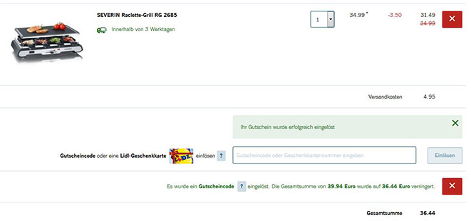 Severin Raclette-Grill RG 2685 für 36€