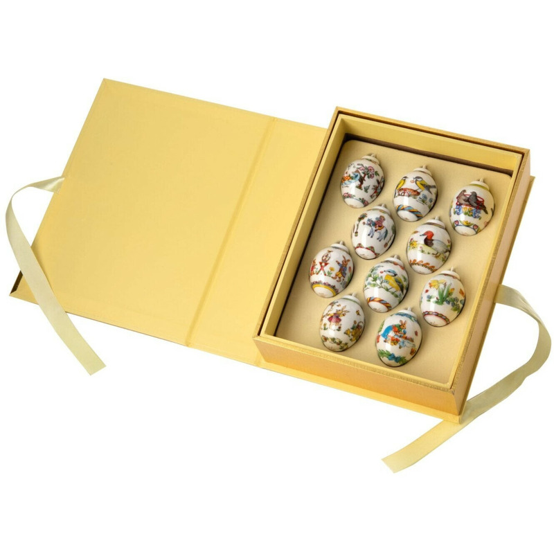 Hutschenreuther Mini-Eier 2010-2019 im Setzkasten Sonderedition mit 35% Rabatt