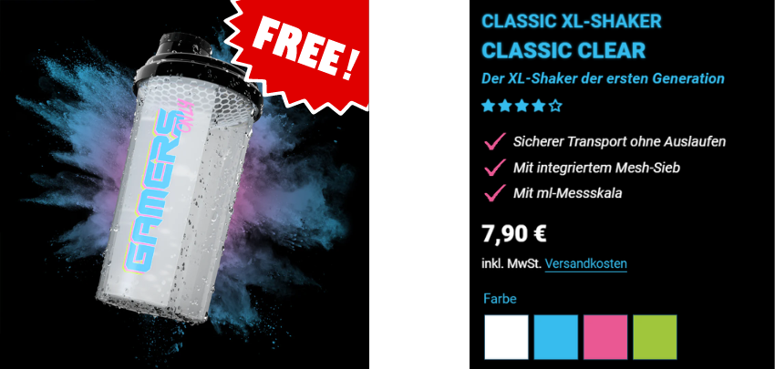 Gratis Shaker von Gamers Only