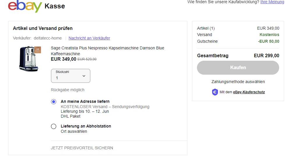 eBay Gutschein einloesen