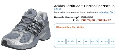 Adidas Laufschuhe bei Amazon sehr günstig