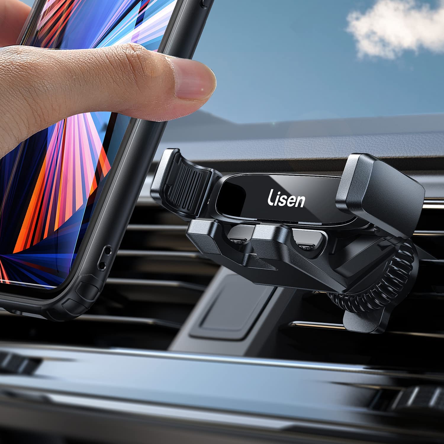 LISEN Handyhalterung Auto, Schwerkraft Pkw Handyhalter für Auto 