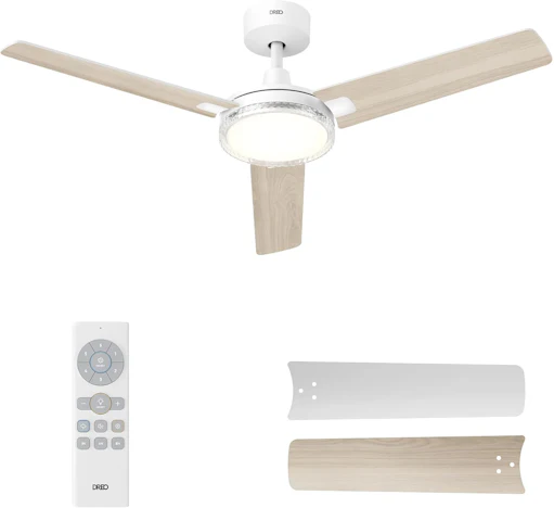 DREO Deckenventilator mit Licht & Alexa für 110,49€ statt 129,99€ (-15%) – 132 cm, leiser DC-Motor & Fernbedienung