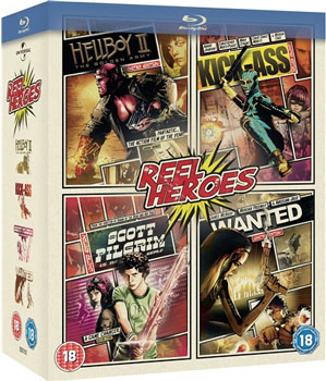 Reel Heroes Box Set für 11,49€ - Hellboy 2, Kick-Ass, Scott Pilgrim und Wanted