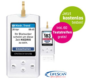Blutzuckermessgerät OneTouch Verio IQ für 1€