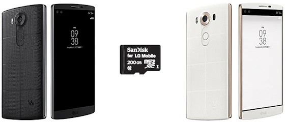 LG V10 + 200GB SanDisk MicroSD für 649€ - 5,7" Smartphone mit Dual-Display, Hexa-Core, 4GB RAM und 16MP Kamera