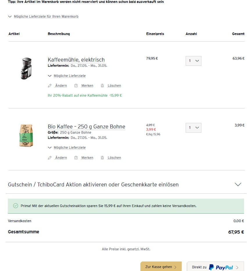 warenkorb-kaffeemuehle