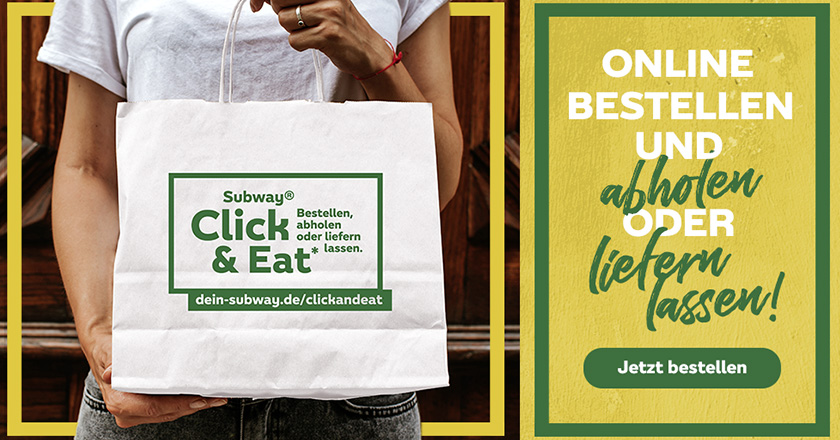 Subway Click &amp; Eat: für 25€ bestellen und 10€ Amazon-Gutschein erhalten - nur in teilnehmenden Restaurants