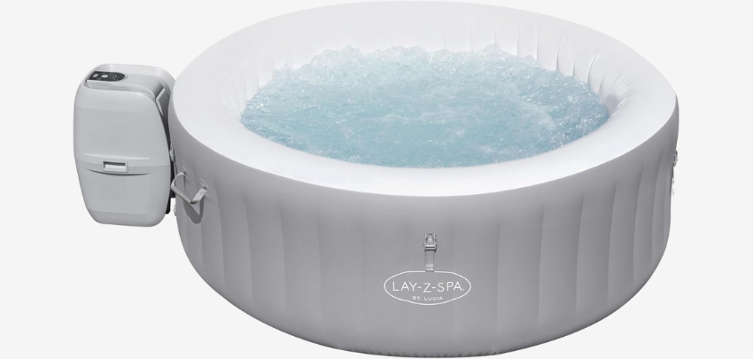 Nur noch 10 verfügbar! ⏳ Bestway LAY-Z-SPA St. Lucia für 227€ - AirJet-System, für 2-3 Personen, 170 x 66 cm