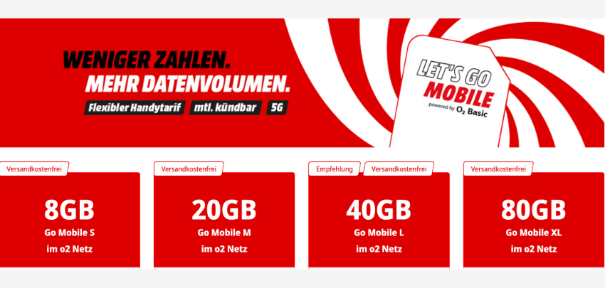 Die neuen Let’s Go Mobile-Tarife: Monatlich kündbar und schon ab 5,99 Euro pro Monat