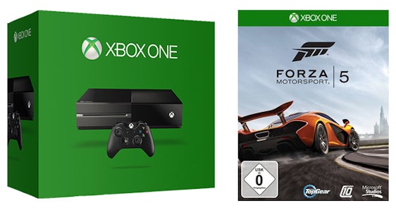 Xbox One (500GB) + Forza Motorsport 5 ab 283€ durch 5€-Newslettergutschein