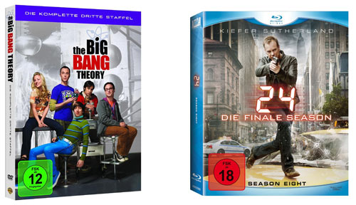 Sony PS3 Move Starter Pack + Move Fitness + 2. Controller für 40€, Big Bang Theory - 3. Staffel [Blu-Ray] 20€, 24 - Season 8 [Blu-Ray] für 23€
