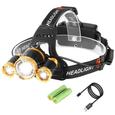 44% Rabatt LED Stirnlampe 4 Modi USB super hell Zoombar wasserdicht für 14,99€, statt 26,99€, FVI