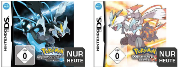 Pokemon schwarze oder weiße Edition für je 10€ bei Saturn