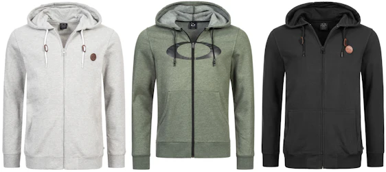 Oakley Hoodie Ellipse oder Louie für 27€ - Full-Zip in drei verschiedenen Varianten
