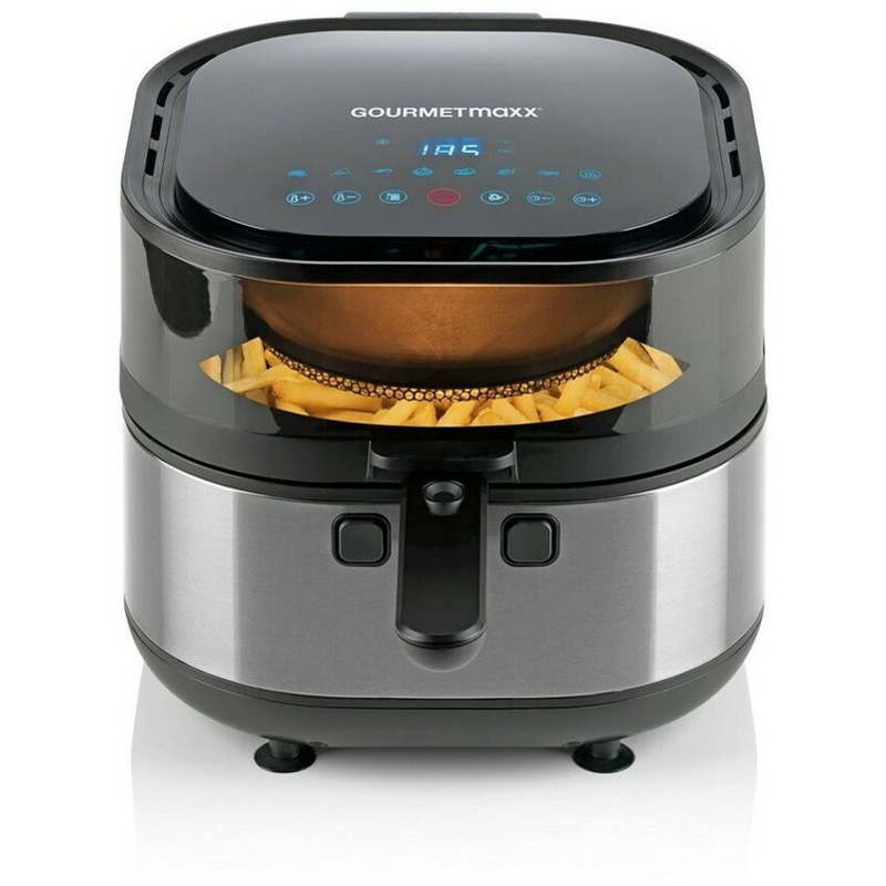 GOURMETmaxx Heissluftfritteuse, Digital 7,2l Edelstahl/schwarz für 109,99€
