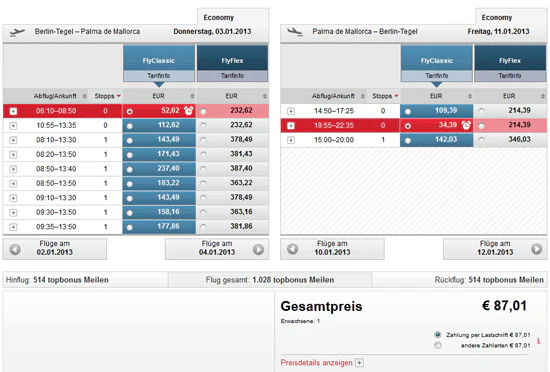 Ab 12 Uhr: airberlin Happy Hour von 12-15 Uhr - Hin- und Rückflug ab 88€ *UPDATE*