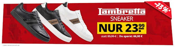 Lambretta Sneaker für 28€ - in drei Farben, Größen 41-46
