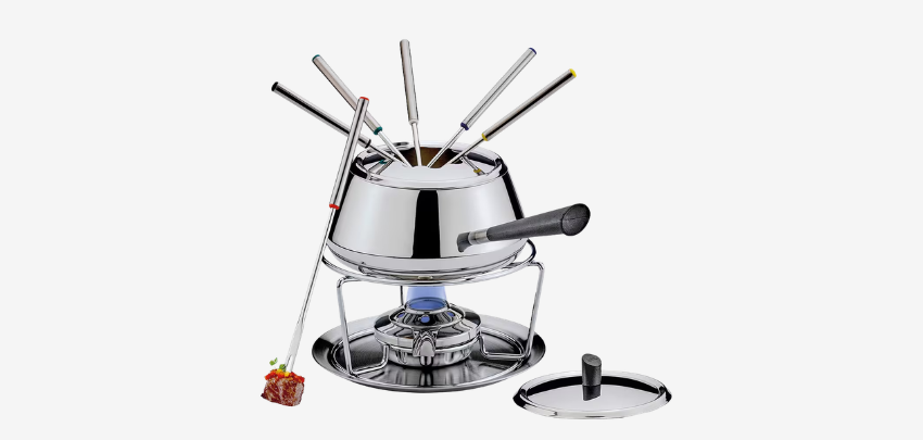 Spring Fondue-Set für 56€ 🔥🍷 - Edelstahl, 1,5L Topf, inkl. Gabeln