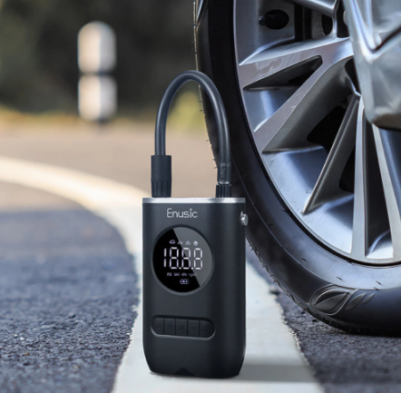 Enusic 4000mAh 150PSI Drahtlose Luftpumpe mit OLED-Display 
