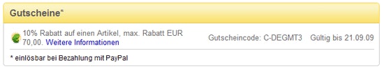 paypal gutschein