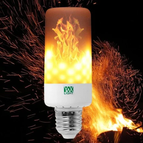 Glühbirne mit Feuer-Effekt ( E27 ) für 6€