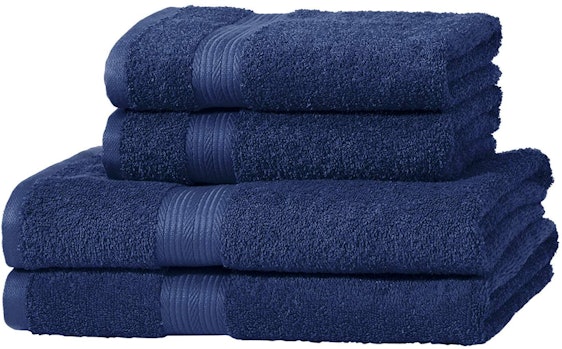 Amazon Basics Handtuchset für 19€ - 2 Badetücher und 2 Handtücher, 100% Baumwolle 500g/m²