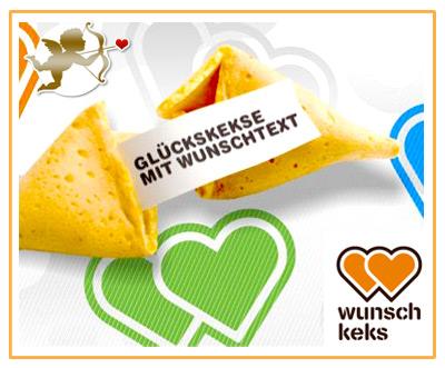 Glückskekse mit individuellen Wunschtexten: 20€ wunschkeks.de Gutschein für 9,90€