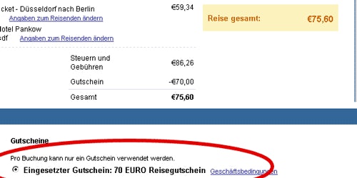expedia 70 euro