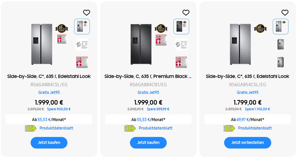 Samsung Haushaltsgeräte Cashback