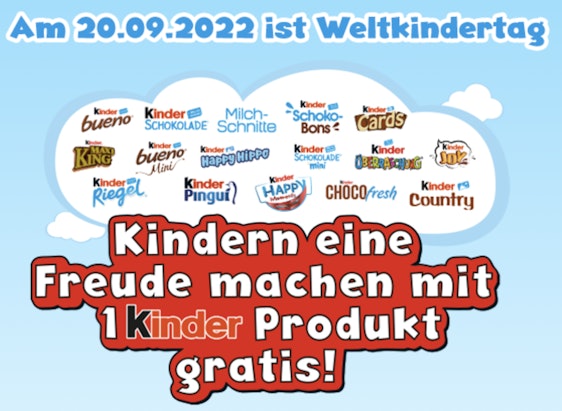 Gratis! Kinder-Produkt testen 😋 - passend zum Weltkindertag 🤩