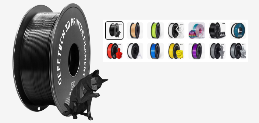 Geeetech 3D-Drucker Filament ab 10€ - 1kg PETG, 1,75mm, versch. Farben 