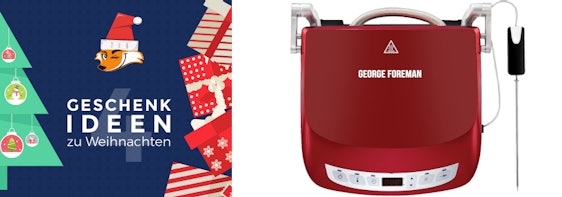 Geschenkidee für Brutzelfans: George Foreman (24001-56) für 60€ – Kontaktgrill mit antihaftbeschichteter Grillfläche