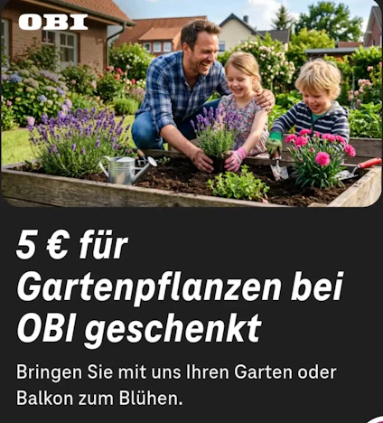 5 € Gutschein bei Pflanzen bei OBI (Magenta Moments)
