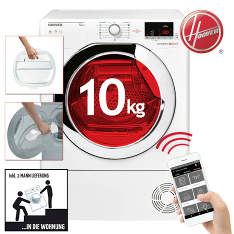 10kg Kondenstrockner HOVER DX C10DCE-S B 2ML für 279,90 EUR inkl. Lieferung
