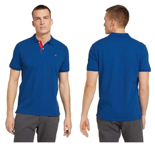 Noch günstiger! Tom Tailor Basic Poloshirt für 13€ - Blau, Piqué, in Größe S-3XL
