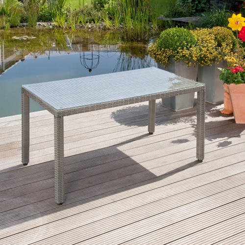 Rattan Gartentisch "Manila" (140 x 80 x 74 cm) - 129,99 € - ebay
