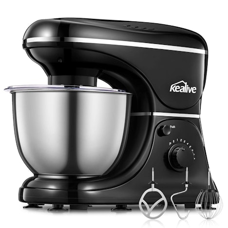 Küchenmaschine 1200W 8 Geschwindigkeit 4,5L Edelstahl-Rührschüssel für 75,99€