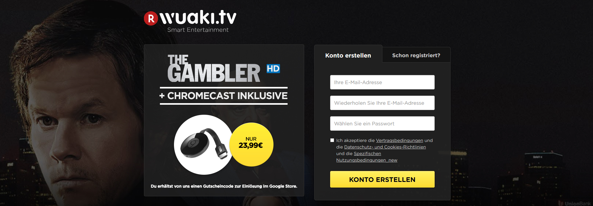 Google Chromecast 2 + The Gambler für 24€ – Streaming-Box mit Gratis-Film