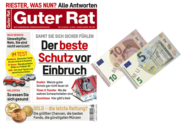 7 Ausgaben "Guter Rat" für 18€ + 15€ Verrechnungsscheck
