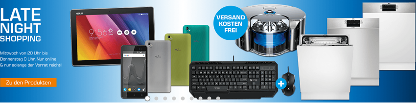 Saturn Late Night Shopping in der Übersicht - z. B. Asus ZenPad 10 128GB WiFi grau für 159€