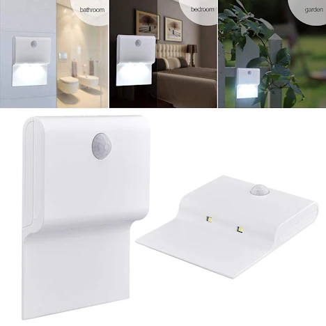 Menschlicher Körper Induktions-Lampe, Batteriebetriebene 5V 3M Erfassungsbereich Kühles Weiß 6000K-Nachtlicht
