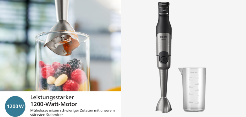Pürieren wie die Profis! 🥣 Philips 5000-Serie Stabmixer für 40€ 🧑‍🍳