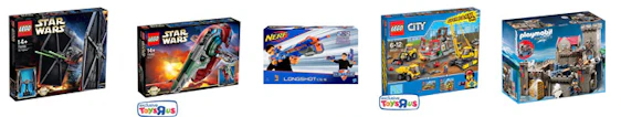 20% Rabatt auf ausgewählte Kategorien bei Toys'R'Us - z. B. Lego, Playmobil und Nerf *UPDATE*